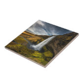 Seljalandsfossの美しい景色の眺め タイル (側面)