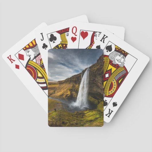Seljalandsfossの美しい景色の眺め トランプ (裏面)