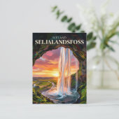 Seljalandsfoss Iceland ポストカード (スタンド正面)