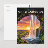 Seljalandsfoss Iceland ポストカード (正面/裏面)