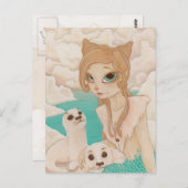 Selkie - Mermaid with Sealesはがき ポストカード (正面/裏面)