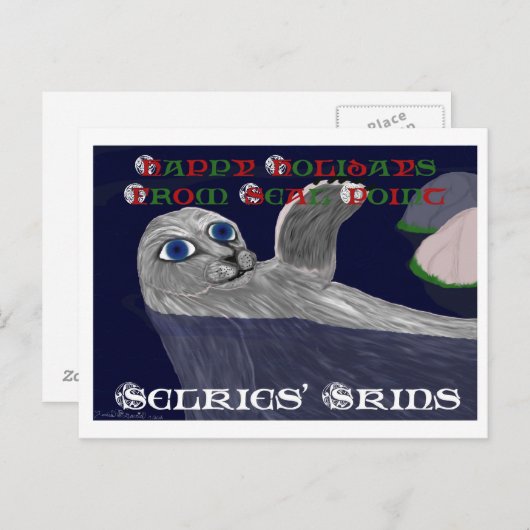 Selkiesの皮の休日の郵便はがき シーズンポストカード (正面/裏面)
