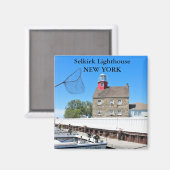 Selkirk Light house, New York Magnet マグネット (正面/裏面)