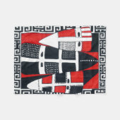 Selknamの総括的なチリの南アフリカのインドのフォーク フリースブランケット (正面(横))