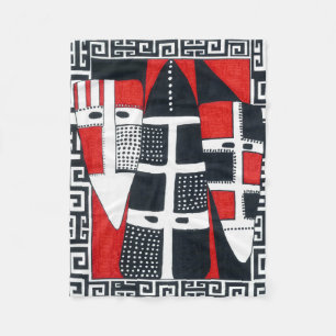 Selknamの総括的なチリの南アフリカのインドのフォーク フリースブランケット