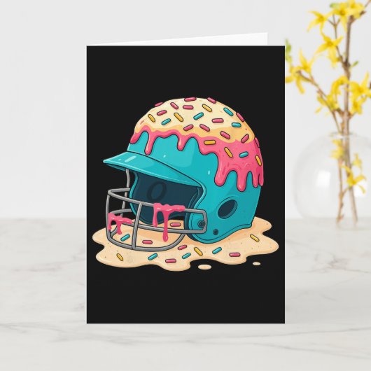 Sell Catcher Helmet With Face Mask Ice-cream Dripp カード (黄色い花)