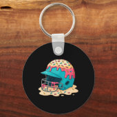 Sell Catcher Helmet With Face Mask Ice-cream Dripp キーホルダー (正面)