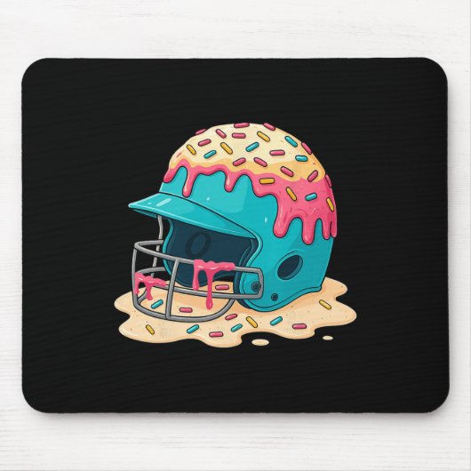 Sell Catcher Helmet With Face Mask Ice-cream Dripp マウスパッド (正面)