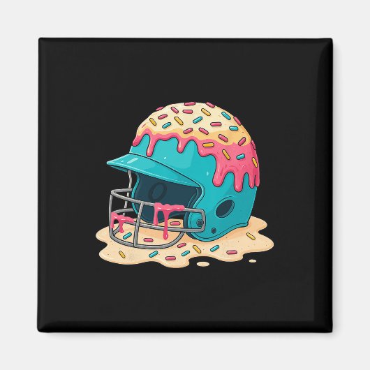 Sell Catcher Helmet With Face Mask Ice-cream Dripp マグネット (正面)