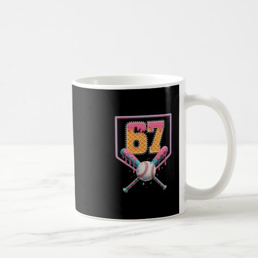 Sell Drip Number 67 Fun Six Seven 6 7 Meme Design  コーヒーマグカップ (右)