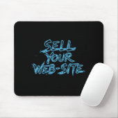 Sell Your Website Blue Tech Typography マウスパッド (マウス)