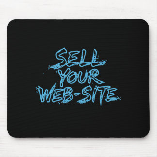 Sell Your Website Blue Tech Typography マウスパッド