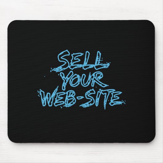 Sell Your Website Blue Tech Typography マウスパッド (正面)