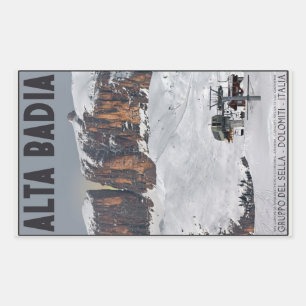 Sellaロンダ- Alta Badia 長方形シール