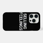 Selling Feelings Minimal Phone Case Dark Humor iPhoneケース (裏面横)