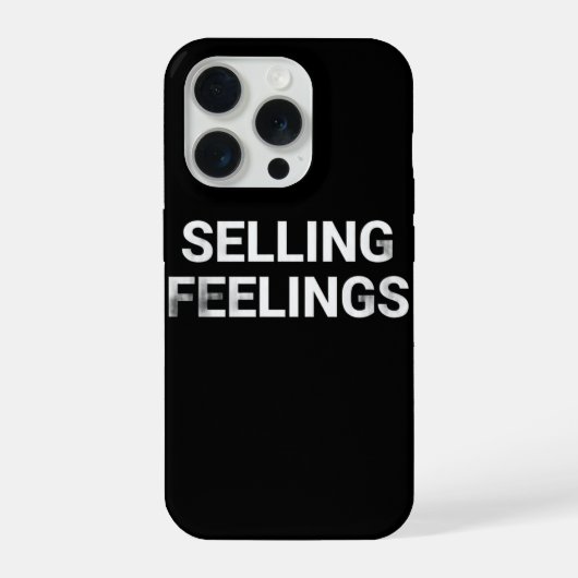 Selling Feelings Minimal Phone Case Dark Humor iPhoneケース (裏面)
