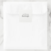 Selling Feelings Minimalist Sticker Funny Dark スクエアシール (バッグ)