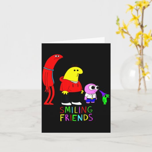 Selling Smiling Friends All Smiling Illustration  カード (黄色い花)