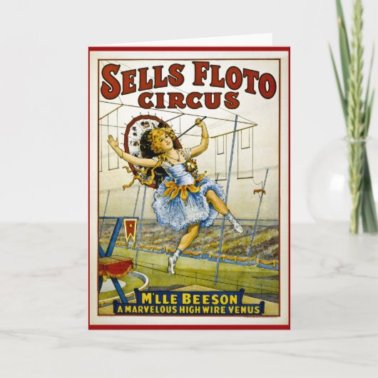 Sells Floto 1921 - M'lle Beeson カード (正面)