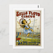 Sells Floto 1921 - M'lle Beeson ポストカード (正面/裏面)