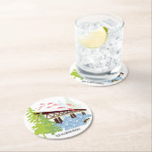 Sellwood橋ポートランド古いコースター ラウンドペーパーコースター (インサイチュ)