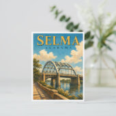 Selma Alabama Pettus Bridge GeoSaga ポストカード (スタンド正面)
