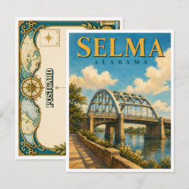 Selma Alabama Pettus Bridge GeoSaga ポストカード