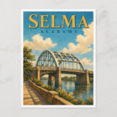 Selma Alabama Pettus Bridge GeoSaga ポストカード (正面)