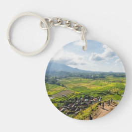 Selong Hill Sembalun Lombok Valley View Keychain キーホルダー