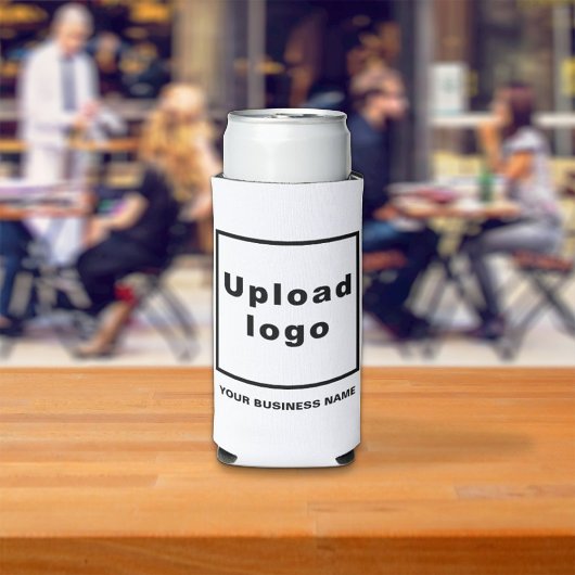 Seltzer Can Whiteのビジネス名とロゴクール スリム缶クーラー