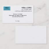 Sem título, VERA LOPES, e-mail: mgs_contabilida... 名刺 (正面/裏面)