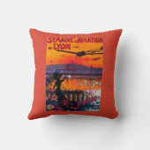 Semaineのdの航空Deライオンヴィンテージポスター クッション (裏面)