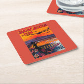 Semaineのdの航空Deライオンヴィンテージポスター スクエアペーパーコースター (アングル)