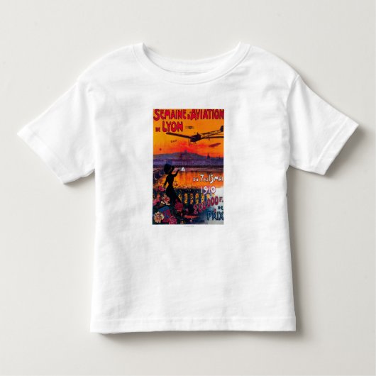 Semaineのdの航空Deライオンヴィンテージポスター トドラーTシャツ (正面)