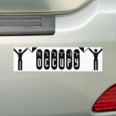 semaphore flag "OCCUPY" バンパーステッカー (車上)
