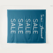 Semi Annual Sale Retail Banner Custom Blue Mall  タペストリー (正面(横))