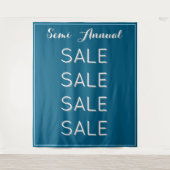 Semi Annual Sale Retail Banner Custom Blue Mall  タペストリー (正面)