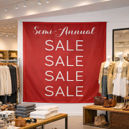 Semi Annual Sale Retail Banner Customizable Mall タペストリー