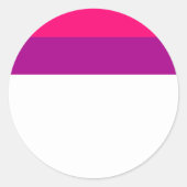 Semi Bisexual Pride Flag ラウンドシール (正面)