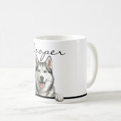 Semi-Realistic Siberian Husky Full Wrap 11oz Mug | コーヒーマグカップ (正面右)