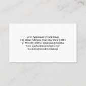 Semi Truck at Shipping Port 名刺 (裏面)