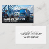 Semi Truck at Shipping Port 名刺 (正面/裏面)