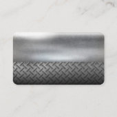 Semi Truck Fleet Logo | Industrial Steel Metallic 名刺 (裏面)