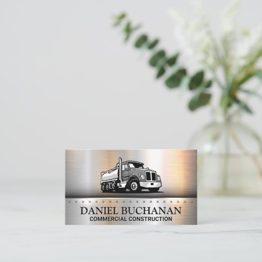 Semi Truck Logo | Commercial Driver 名刺 (スタンド正面)