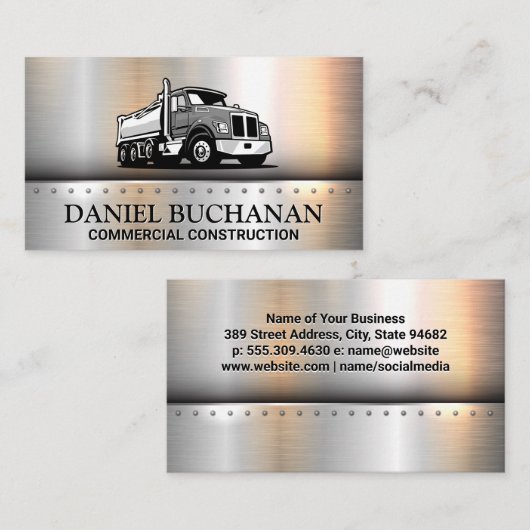 Semi Truck Logo | Commercial Driver 名刺 (正面/裏面)