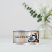 Semi Truck Transport Driving | Metal 名刺 (スタンド正面)