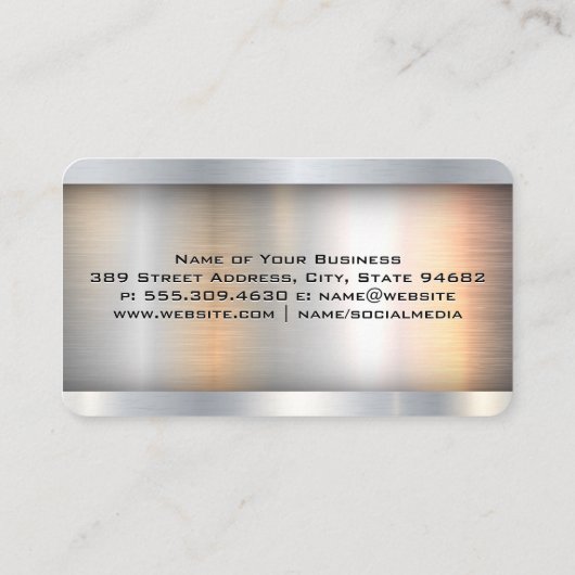 Semi Truck Transport Driving | Metal 名刺 (裏面)