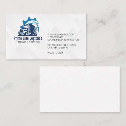 Semi Truck Transport | Shipping 名刺 (正面/裏面)