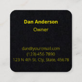 Semi Truck Trucking Retro Sunset Template スクエア名刺 (裏面)