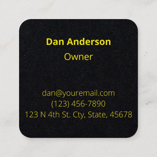 Semi Truck Trucking Retro Sunset Template スクエア名刺 (裏面)